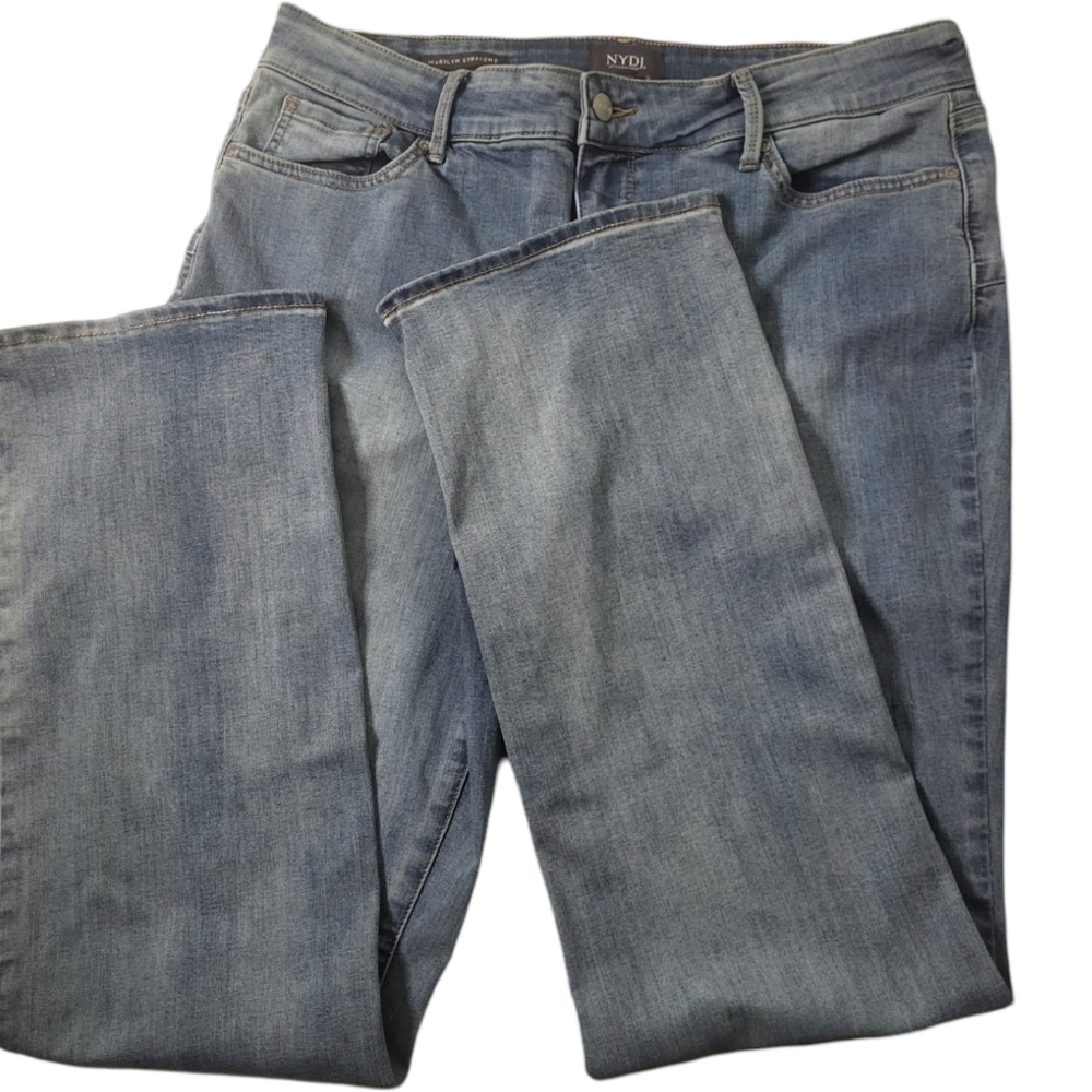 NYDJ Marilyn Straight jeans Featuring their signature Lift-Tuck Technology Sz 14 - Picture 3 of 7